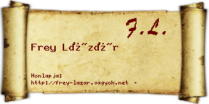 Frey Lázár névjegykártya